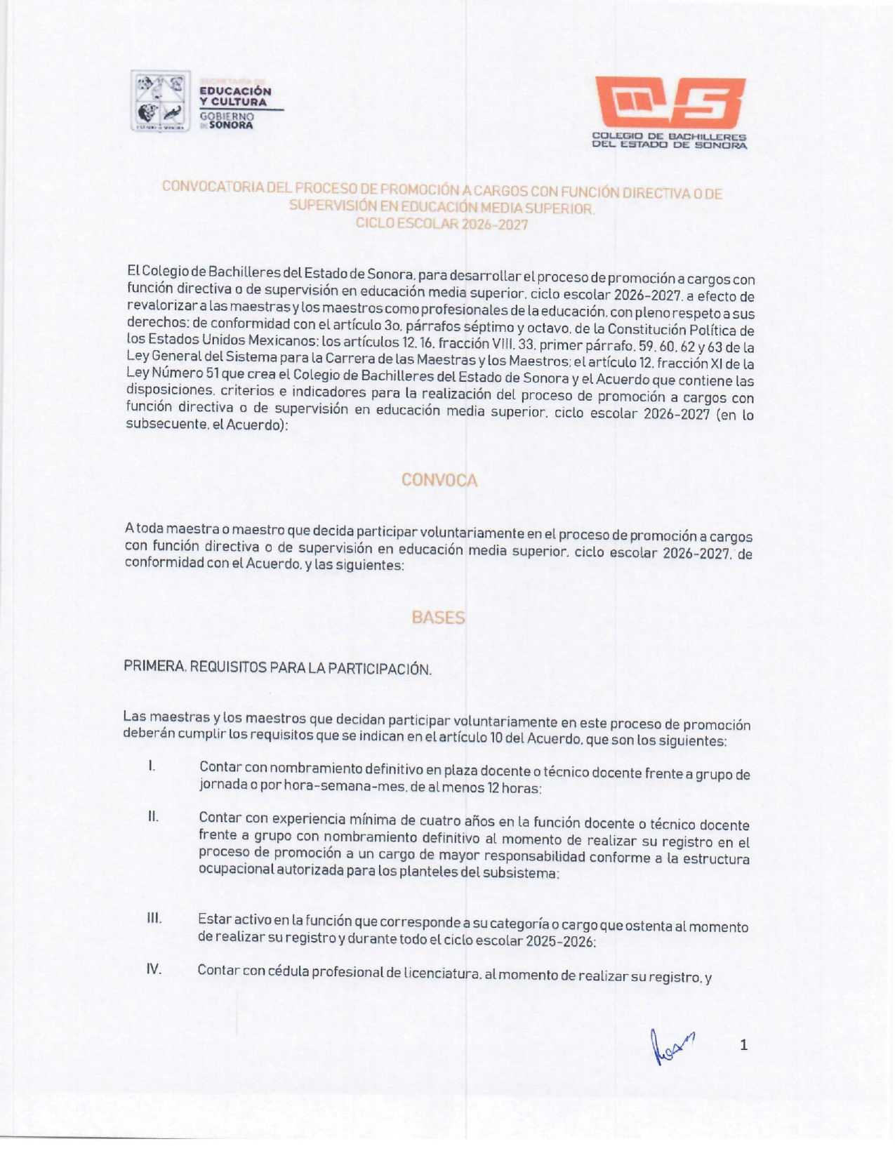 Convocatoria PV USICAMM 2026 2027 page 0001